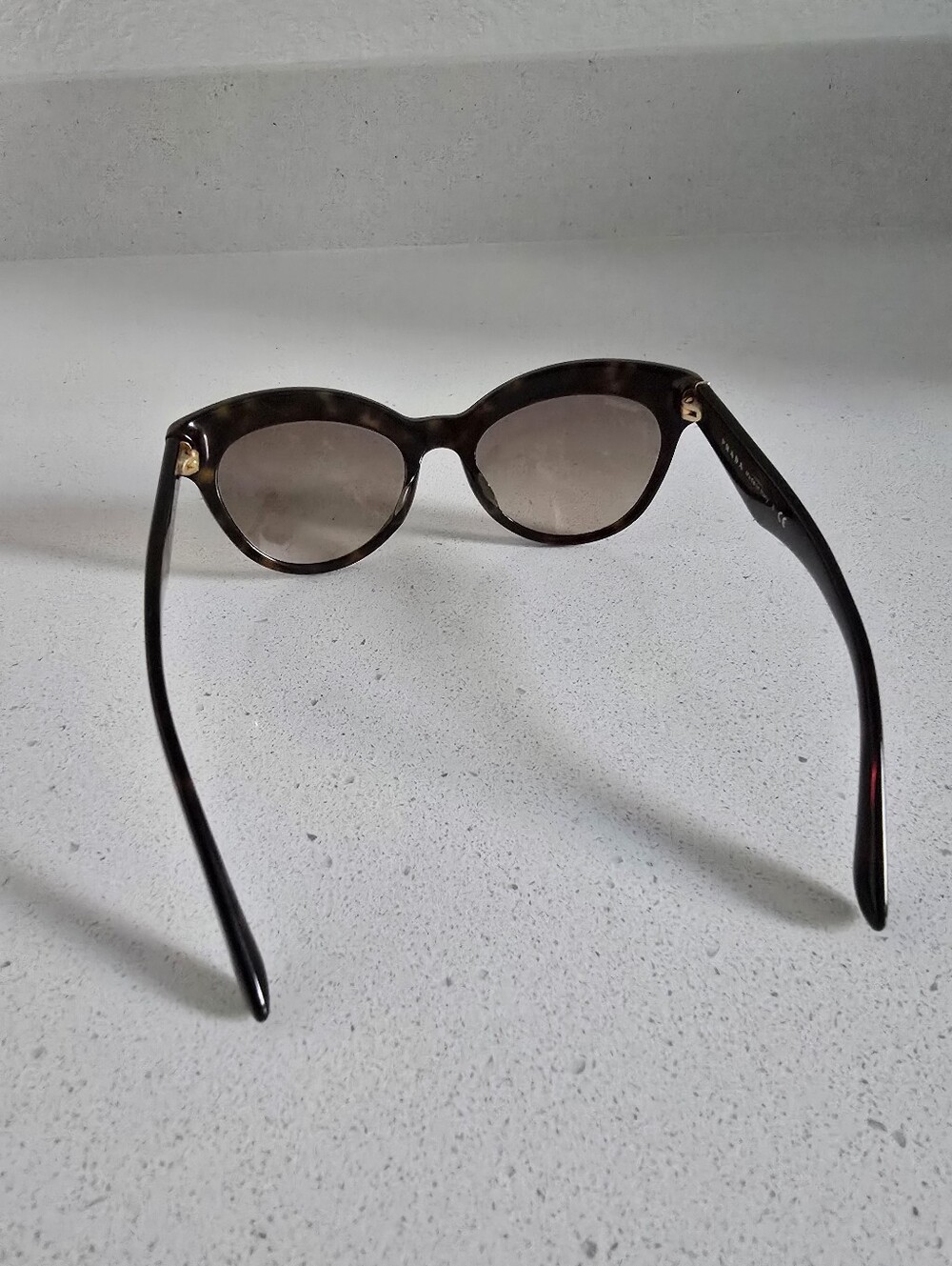 Prada Tortoiseshell Cat-Eye Sunglasses - Brown Gradient Lenses - Picture 7 of 9